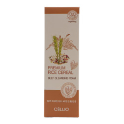  CELL FOAM Пенка для лица очищающая с рисом CELLIO PREMIUM RICE CEREAL DEEP CLEANSING FOAM