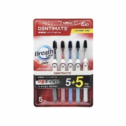  КЛИ Набор щеток зубных Dentimate Daily Breath Care Charcoal Ultra-Fine Bristle Toothbrush (5+5ea)