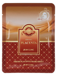  3W Маска тканевая с плацентой FRESH PLACENTA MASK SHEET, 23ml