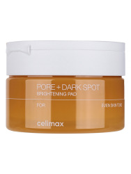  CLM PORE+DARK SPOT Тонер-пэды для лица очищающие осветляющие celimax PORE+DARK SPOT BRIGHTENING 40Pad