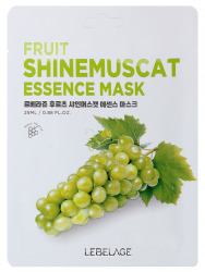  LBLG Маска для лица тканевая с экстрактом винограда LEBELAGE FRUIT SHINEMUSCAT ESSENCE MASK 25g