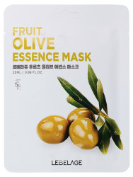  LBLG Маска для лица тканевая с экстрактом оливы LEBELAGE FRUIT OLIVE ESSENCE MASK 25g