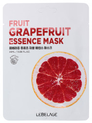  LBLG Маска для лица тканевая с экстрактом грейпфрута LEBELAGE FRUIT GRAPEFRUIT ESSENCE MASK 25g
