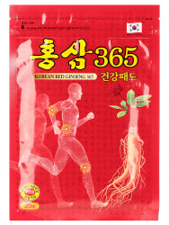  ПЛСТ Пластырь для тела с красным женьшенем KOREAN RED GINSENG 365 PAD набор 20шт