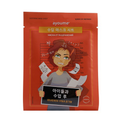  АЮМ QOM Маска на тканевой основе для лица от раздражений Soothing Mask Sheet 23ml