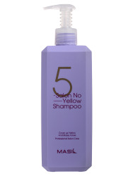  MAS 5SAL Шампунь тонирующий для осветленных волос MASIL 5 SALON NO YELLOW SHAMPOO 500ml