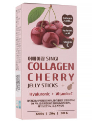  БДЖ JELLY БАД Желе коллагеновое с гиалуроновой кислотой (вишня) SINGI COLLAGEN CHERRY JELLY STICKS (20g*30ea)