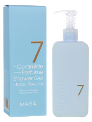  MAS Ceramide Гель для душа питательный с керамидами и ароматом хлопка MASIL 7 Ceramide Perfume shower gel 300ml (BABY POWDER)