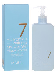  MAS Ceramide Гель для душа питательный с керамидами и ароматом хлопка MASIL 7 Ceramide perfume shower gel 500ml (BABY POWDER)