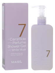  MAS Ceramide Гель для с керамидами и ароматом белого мускуса MASIL 7 Ceramide perfume shower gel 300ml (white musk)