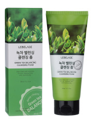  LBLG FOAM Пенка для умывания балансирующая с экстрактом зеленого чая LEBELAGE GREEN TEA BALANCING CLEANSING FOAM 180ml