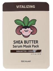  ДГМ EGG Маска на тканевой основе увлажняющая с маслом Ши EGG Planet Shea Butter serum mask pack 22ml