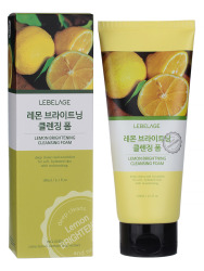  LBLG FOAM Пенка для умывания осветляющая с экстрактом лимона LEBELAGE LEMON BRIGHTNING CLEANSING FOAM