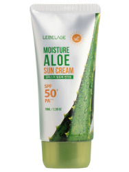  LBLG SUN Крем для лица и тела солнцезащитный с алоэ LEBELAGE MOISTURE ALOE SUN CREAM SPF50+ PA+++ 70ml