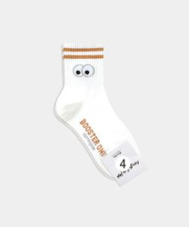  GGRN B TYPE(W-L-048) Носки женские длинные, белые в полоску, с принтом, размер 35-39, B TYPE(W-L-048-04)ADULTS