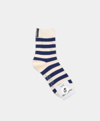  GGRN B TYPE(W-L-211) Носки женские длинные, белые в полоску синюю, размер 35-39, B TYPE(W-L-211-05)ADULTS