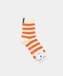  GGRN B TYPE(W-L-211) Носки женские длинные, белые в полоску оранжевую, размер 35-39, B TYPE(W-L-211-04)ADULTS