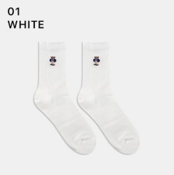  GGRN C TYPE(M-L-118) Носки мужские длинные , белые с принтом (медведь). размер 39-44, C TYPE(M-L-118-01)ADULTS