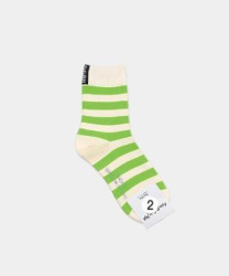  GGRN B TYPE(W-L-211) Носки женские длинные, белые в полоску зеленую, размер 35-39, B TYPE(W-L-211-02)ADULTS