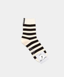  GGRN B TYPE(W-L-211) Носки женские длинные, белые в полоску черную, размер 35-39, B TYPE(W-L-211-01)ADULTS