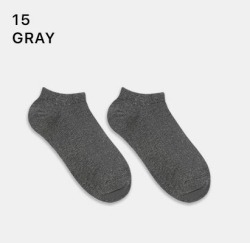  GGRN A TYPE(W-S-035) Носки женские короткие, темно-серые, размер 35-39, A TYPE(W-S-035-15)ADULTS