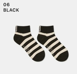  GGRN A TYPE(W-S-054) Носки женские короткие, черные в полоску, размер 35-39, A TYPE(W-S-054-06)ADULTS