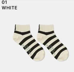  GGRN A TYPE(W-S-054) Носки женские короткие, белые в полоску, размер 35-39, A TYPE(W-S-054-01)ADULTS