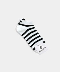  GGRN A TYPE(W-S-010) Носки женские короткие, белые в полоску/с принтом, размер 35-39, A TYPE(W-S-010-05)ADULTS