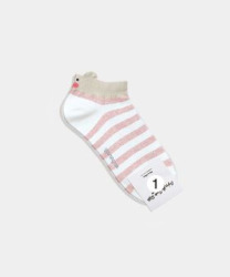  GGRN A TYPE(W-S-010) Носки женские короткие, белые в полоску/с принтом, размер 35-39, A TYPE(W-S-010-01)ADULTS