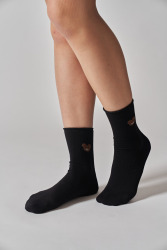  GGRN B TYPE(W-L-330) Носки женские длинные, черные с принтом медведь, размер 35-39, B TYPE(W-L-330-03)ADULTS