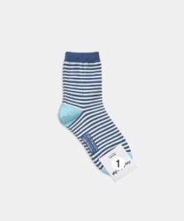  GGRN B TYPE(W-L-055) Носки женские длинные, синие в полоску, размер 35-39, B TYPE(W-L-055-01)ADULTS