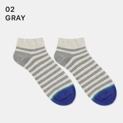  GGRN A TYPE(M-S-057) Носки мужские короткие, серые в полоску, размер 39-44, A TYPE(M-S-057-02)ADULTS