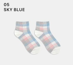  GGRN A TYPE(W-S-051) Носки женские короткие, разноцветные в клетку, размер 35-39, A TYPE(W-S-051-05)ADULTS