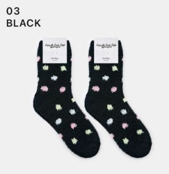  GGRN L TYPE(WT-T-015) Носки женские теплые, черные с принтом горошек, размер 35-39, L TYPE(WT-T-015-03)ADULTS