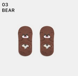  GGRN D TYPE(OD-B-030-S) Носки детские короткие (возраст 3-4 года), принт мишка D TYPE(OD-B-030-S-03)BABY