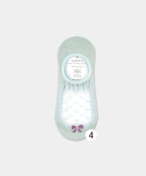  GGRN B TYPE(W-F-063) Носки женские короткие, зеленые с принтом бант, размер 35-39, B TYPE(W-F-063-04)ADULTS