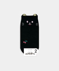  GGRN A TYPE(W-C-020) Носки женские короткие, черные с принтом, размер 35-39, A TYPE(W-C-020-02)ADULTS