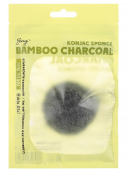  СНГ Спонж косметический (конняку) для жирной кожи Bamboo Charcoal Konjac Sponge