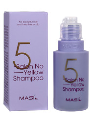  MAS 5SAL Шампунь тонирующий для осветленных волос MASIL 5 SALON NO YELLOW SHAMPOO 50ml