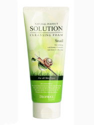  ДП FOAM Пенка для лица с экстрактом муцина улитки DEOPROCE NATURAL PERFECT SOLUTION CLEANSING FOAM SNAIL 