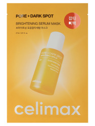  CLM PORE+DARK SPOT Маска на тканевой основе осветляющая CELIMAX PORE+DARK SPOT BRIGHTENING SERUM MASK 27мл