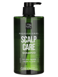  MSN Scalp care Шампунь для волос укрепляющий для чувствительной кожи головы MISEENSCENE Scalp Care Shampoo 1000ml (Green)