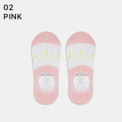  GGRN B TYPE(W-F-110) Носки женские короткие, розовые с принтом цветок, размер 35-39, B TYPE(W-F-110-02)ADULTS