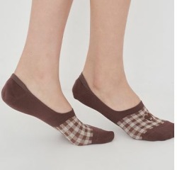  GGRN B TYPE(W-F-119) Носки женские короткие, коричневые с принтом мишка, размер 35-39, B TYPE(W-F-119-03)ADULTS